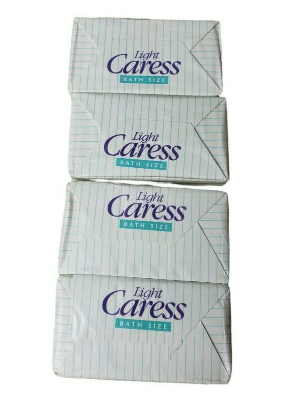 Vintage Lever Light Caress Body Soap 4 Bars Bath Oil 4.75oz 1991 NOS Movie Prop